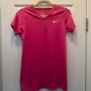 Nike Dri-Fit Women's Vivid Pink Short Sleeve Tee